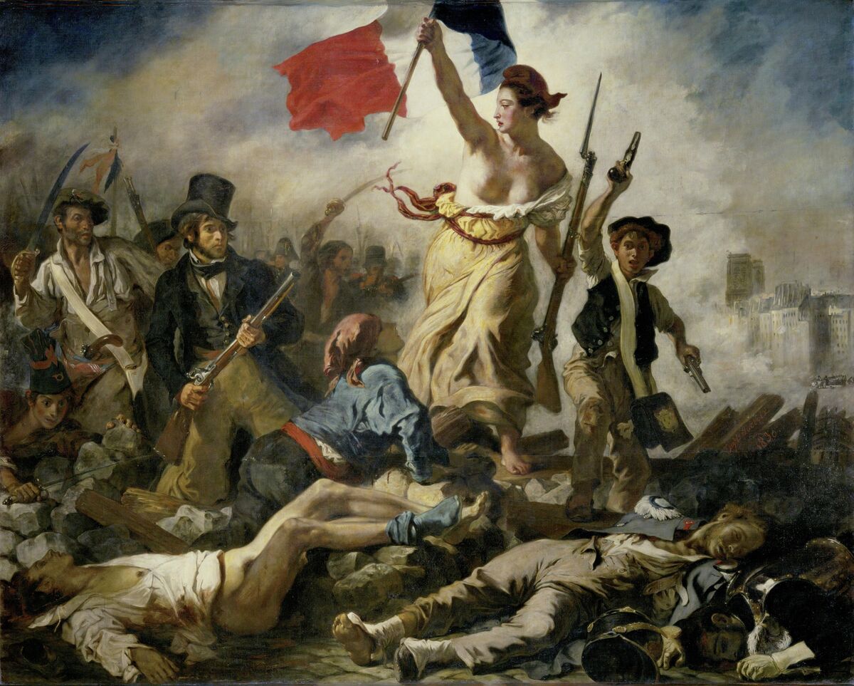 GFD 2/297: «Die Freiheit führt das Volk» in der Julirevolution von 1830 (Gemälde von Eugène Delacroix, 1830)
